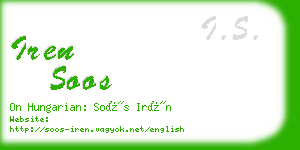 iren soos business card